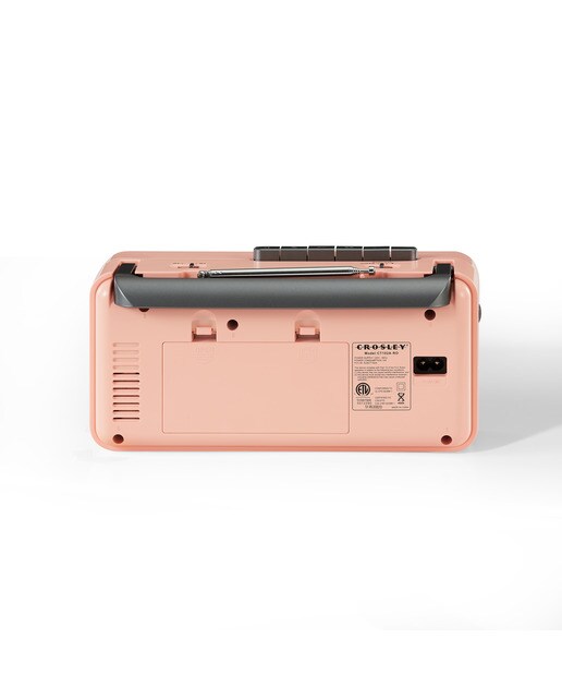Reprodutor de cassetes Crosley com rádio e Bluetooth rosa 5