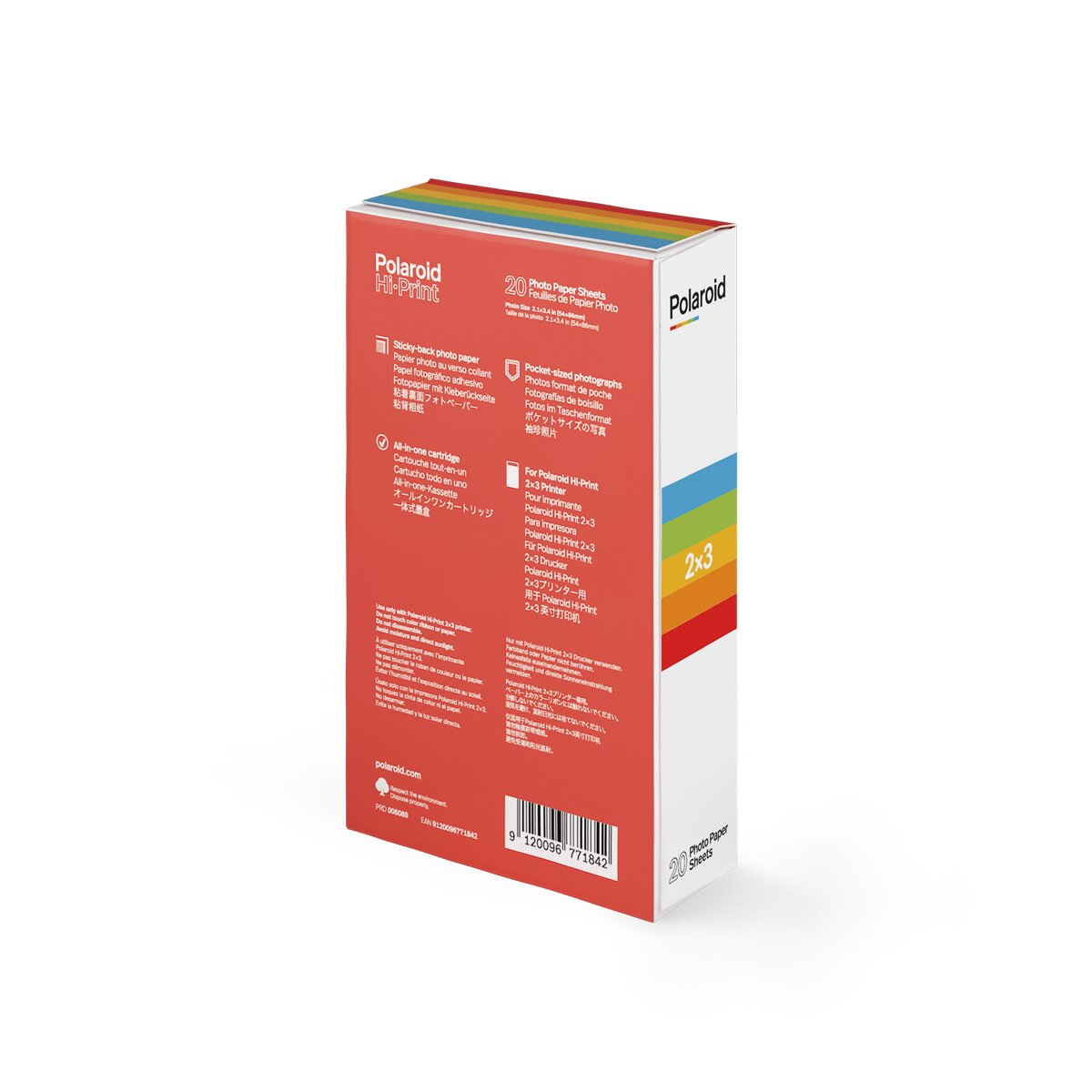 Papel fotográfico adesivo específico para Polaroid Hi Print 6
