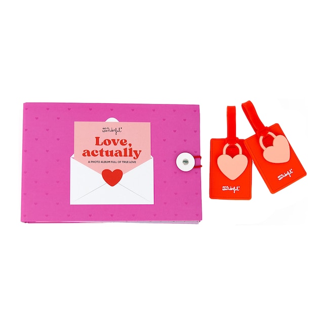 Imagem 0 de Conjunto de álbum de fotos de viagem + 2 identificadores de mala Mr Wonderful - Love, actually.