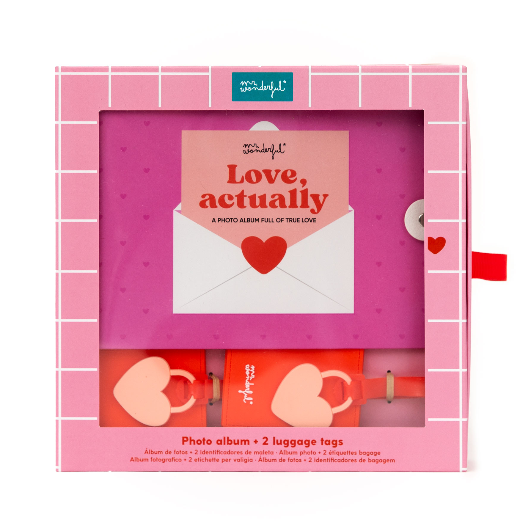 Conjunto de álbum de fotos de viagem + 2 identificadores de mala Mr Wonderful - Love, actually 2