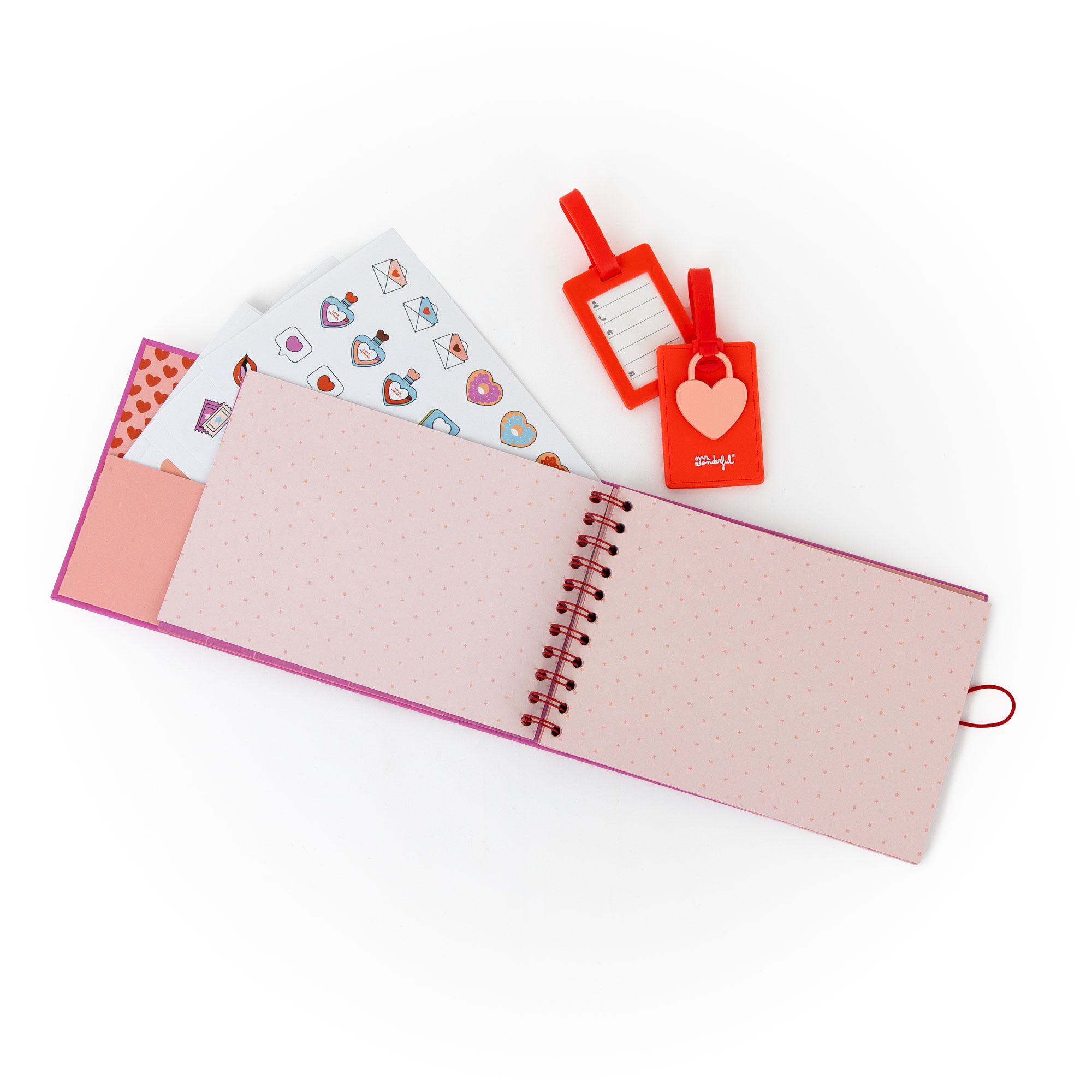 Conjunto de álbum de fotos de viagem + 2 identificadores de mala Mr Wonderful - Love, actually 5