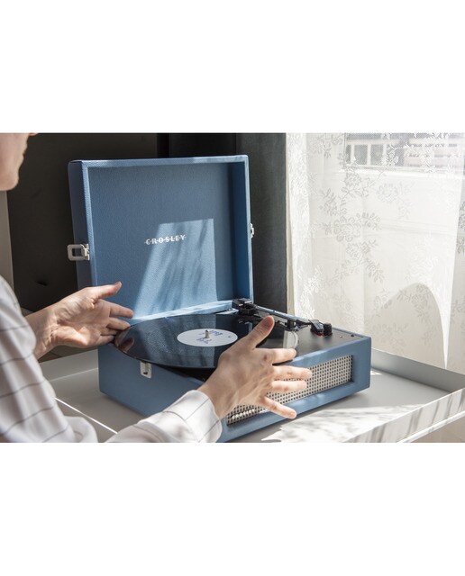 Gira-Discos Crosley Voyager azul 6