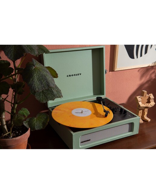 Gira-Discos Crosley Voyager verde claro 7