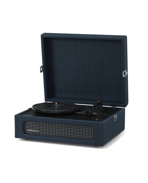 Gira-Discos Crosley Voyager azul escuro 2