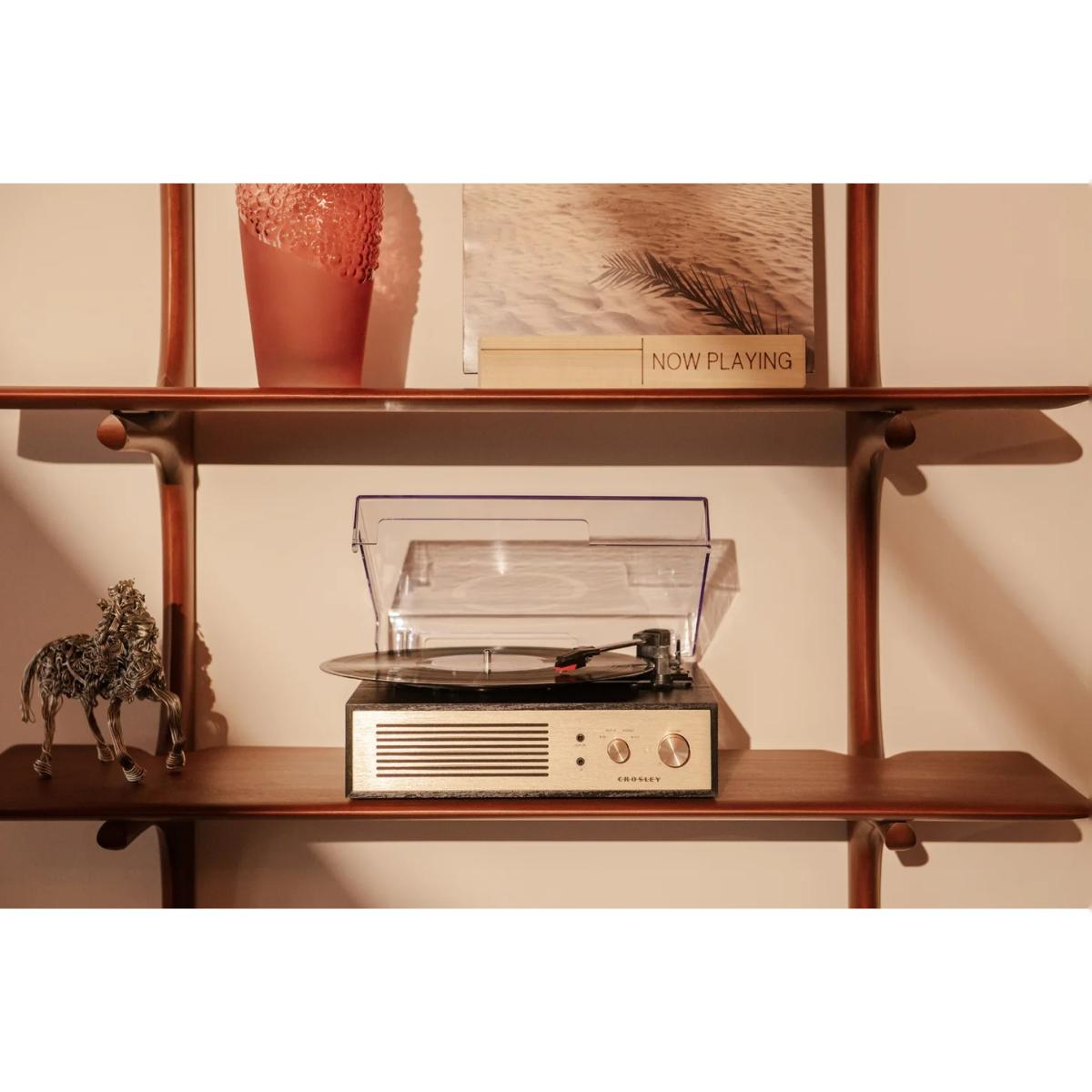 Gira-discos Crosley Miles com Bluetooth - Preto 18