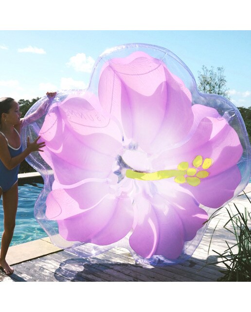 Colchão Insuflável Sunnylife Hibiscus Lilás 2
