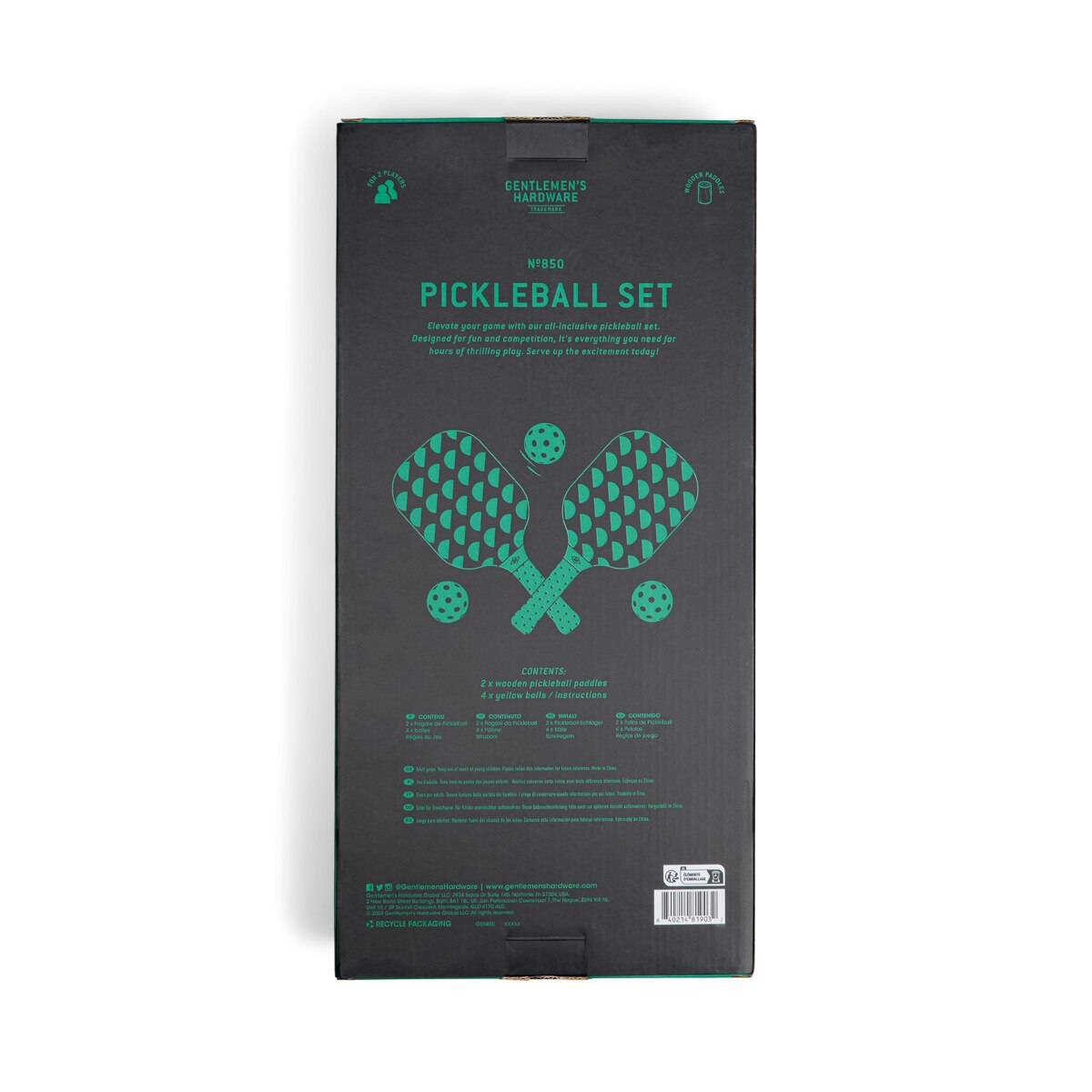 Jogo de Paddle Gentlemens Hardware especial para praia ou jardim 2