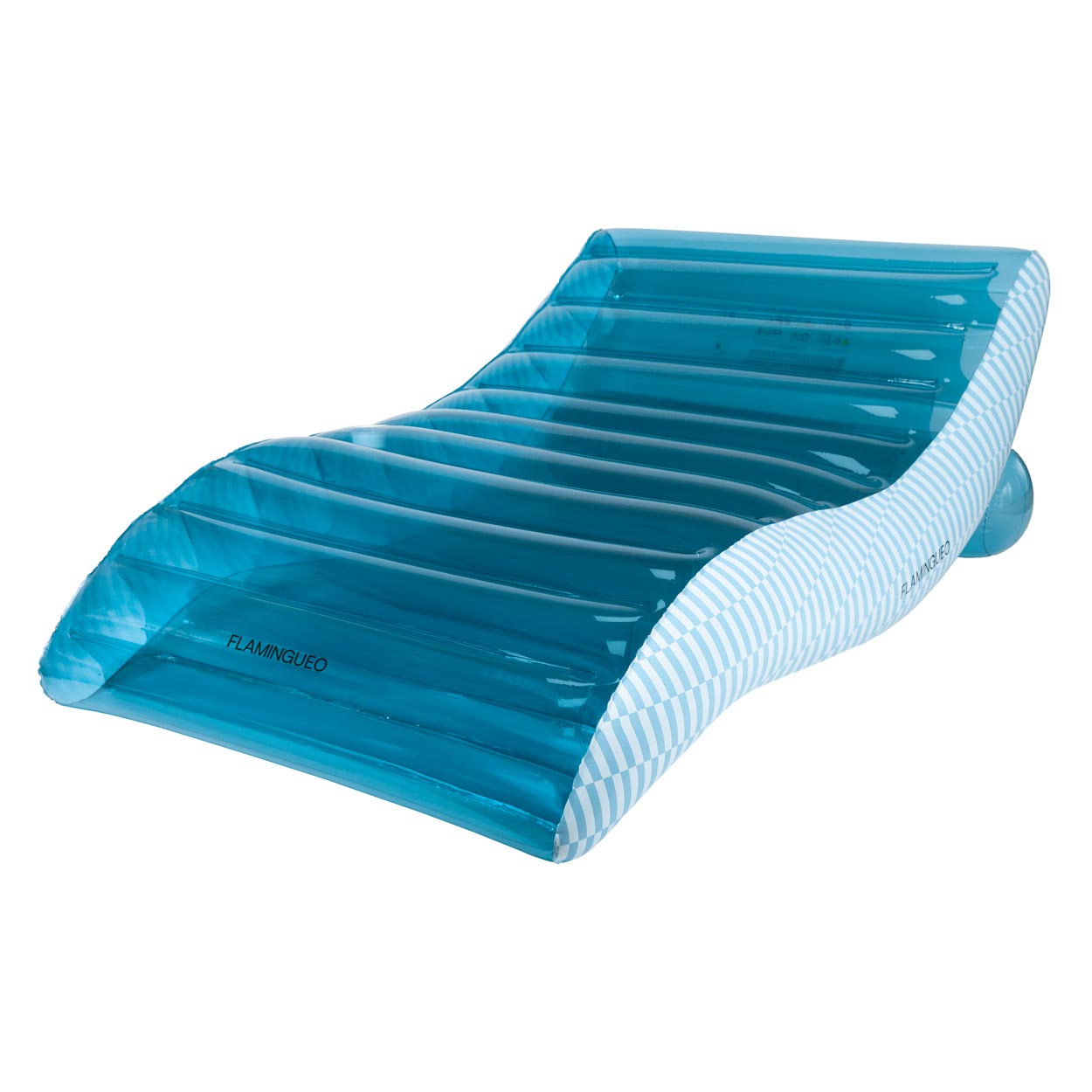 Imagem 0 de Colchão Flamingueo tipo chaise longue extragrande riscas azuis