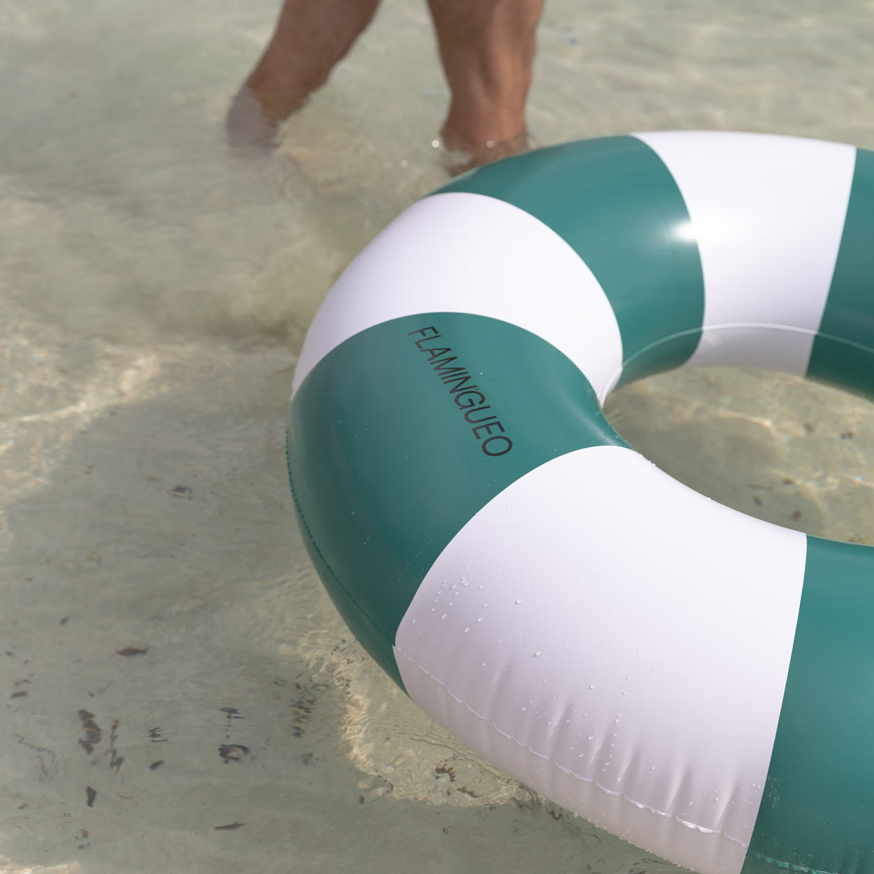 Boia donut Flamingueo riscas verde garrafa 8