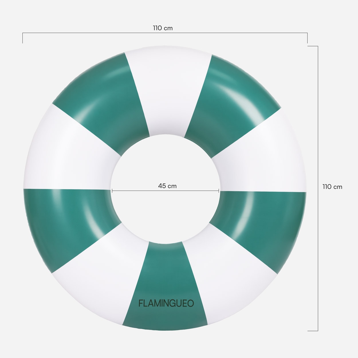 Boia donut Flamingueo riscas verde garrafa 11