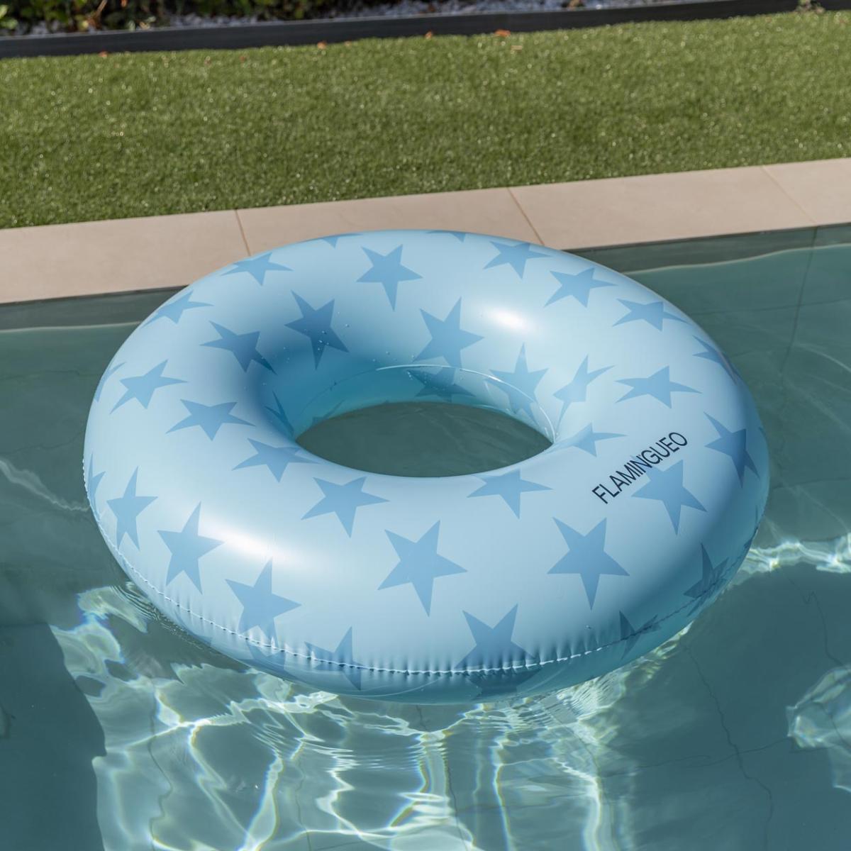 Boia donut Flamingueo estrelas cor azul 2