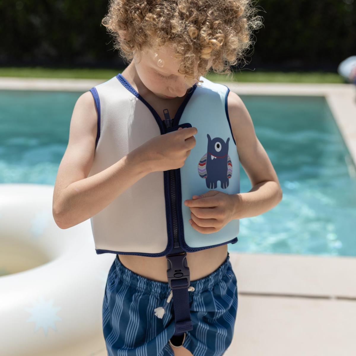 Colete de flutuação infantil azul 2