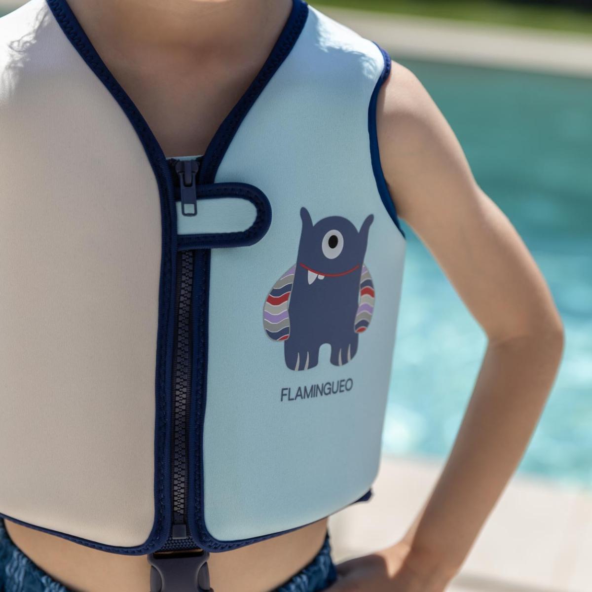 Colete de flutuação infantil azul 3