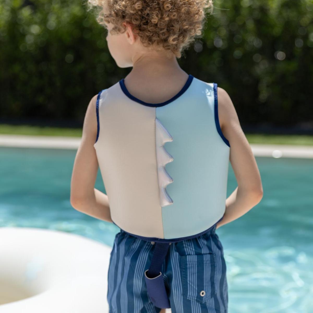 Colete de flutuação infantil azul 4