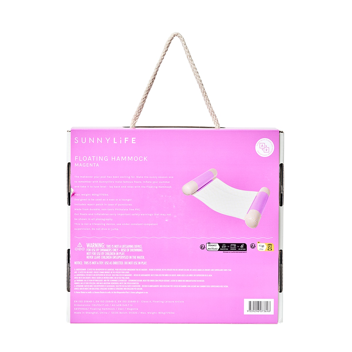 Espreguçadeira Flutuante SUNNYLIFE - Rosa 3