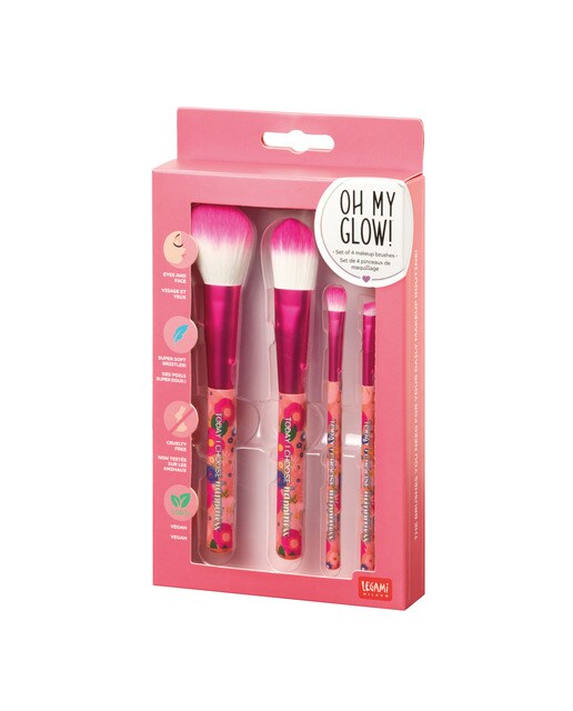 Set de 4 Pincéis de Maquilhagem Flowers 3