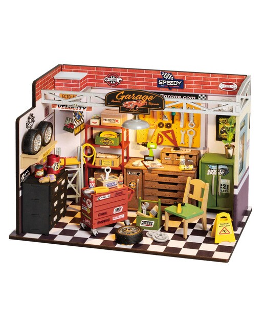 Modelo de casa em miniatura Rolife Garage Workshop 1