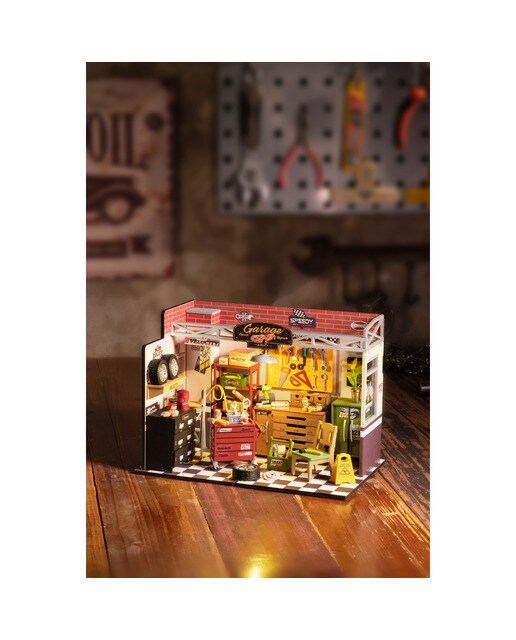 Modelo de casa em miniatura Rolife Garage Workshop 3
