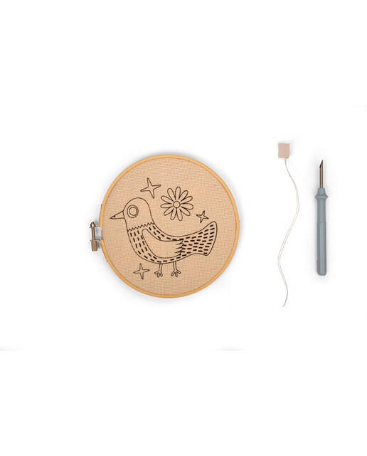 Set de costura punch needle ave de Kikkerland 3