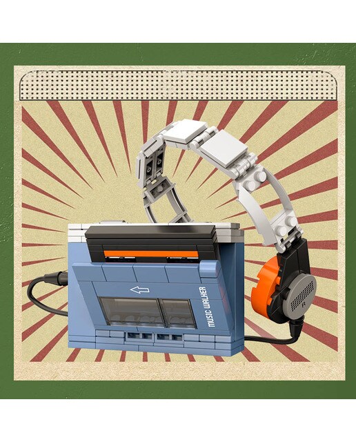 Blocos de construção Madnesstoys Portable Cassette Player 2
