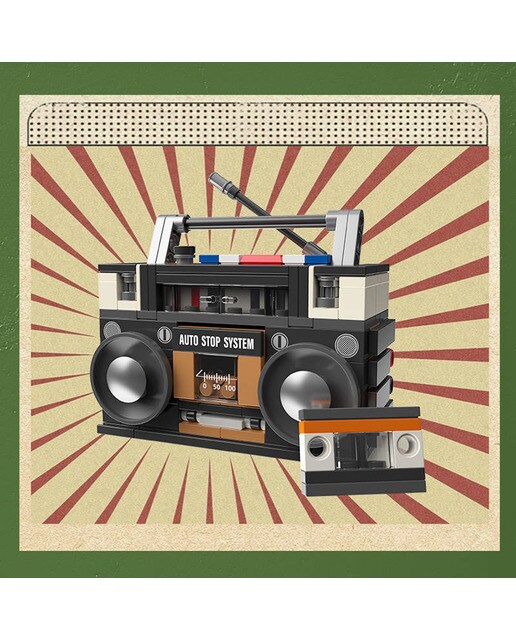 Blocos de construção Madnesstoys Radio Cassette 2