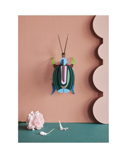 Mural em 3D Studio roof green fig beetle 2