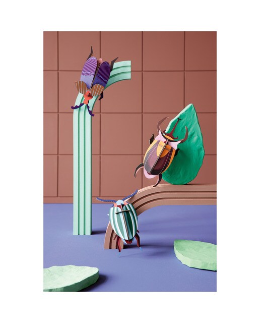 Mural em 3D Studio roof green fig beetle 3