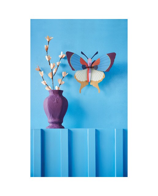 Mural em 3D Studio roof borboleta plum fringe 2