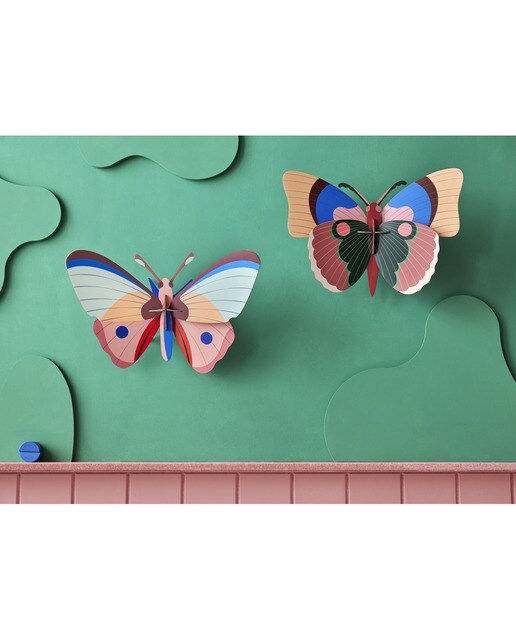 Mural em 3D Studio roof borboleta cattleheart 3
