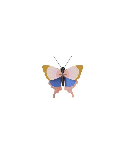 Imagem 0 de Mural em 3D Studio roof borboleta com moldura dourada