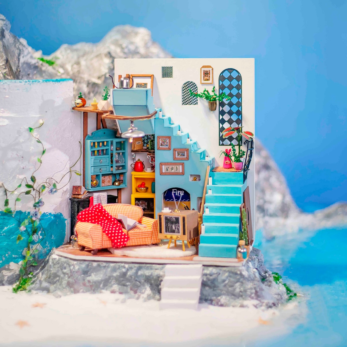 Maqueta de casa em miniatura Rolife Joy'S Peninsula Living Room 2