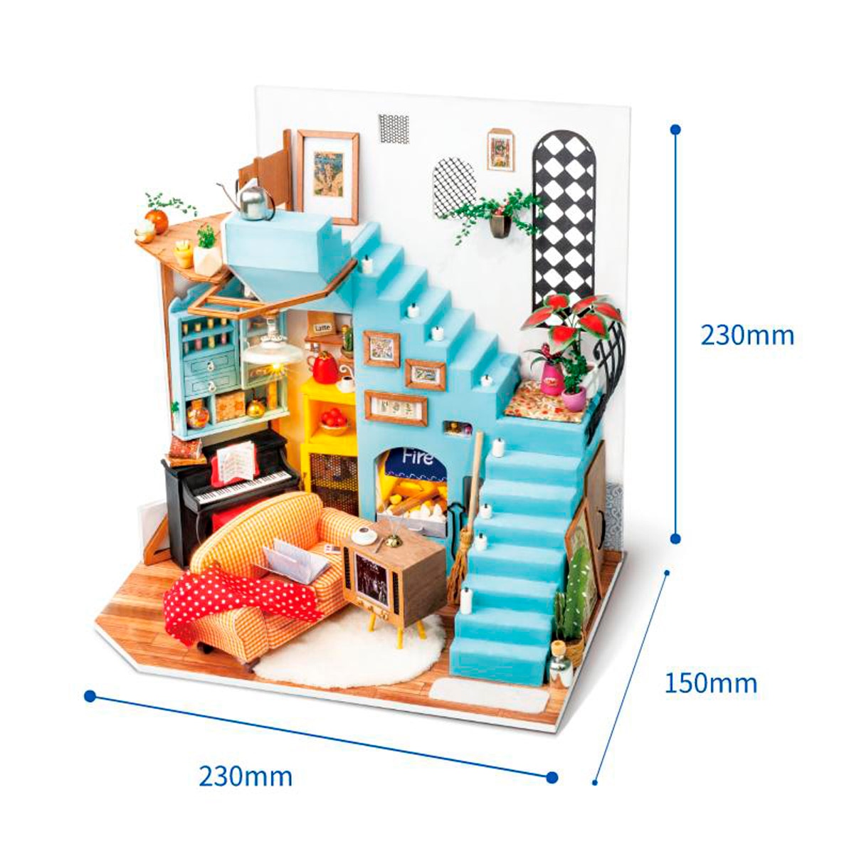 Maqueta de casa em miniatura Rolife Joy'S Peninsula Living Room 5