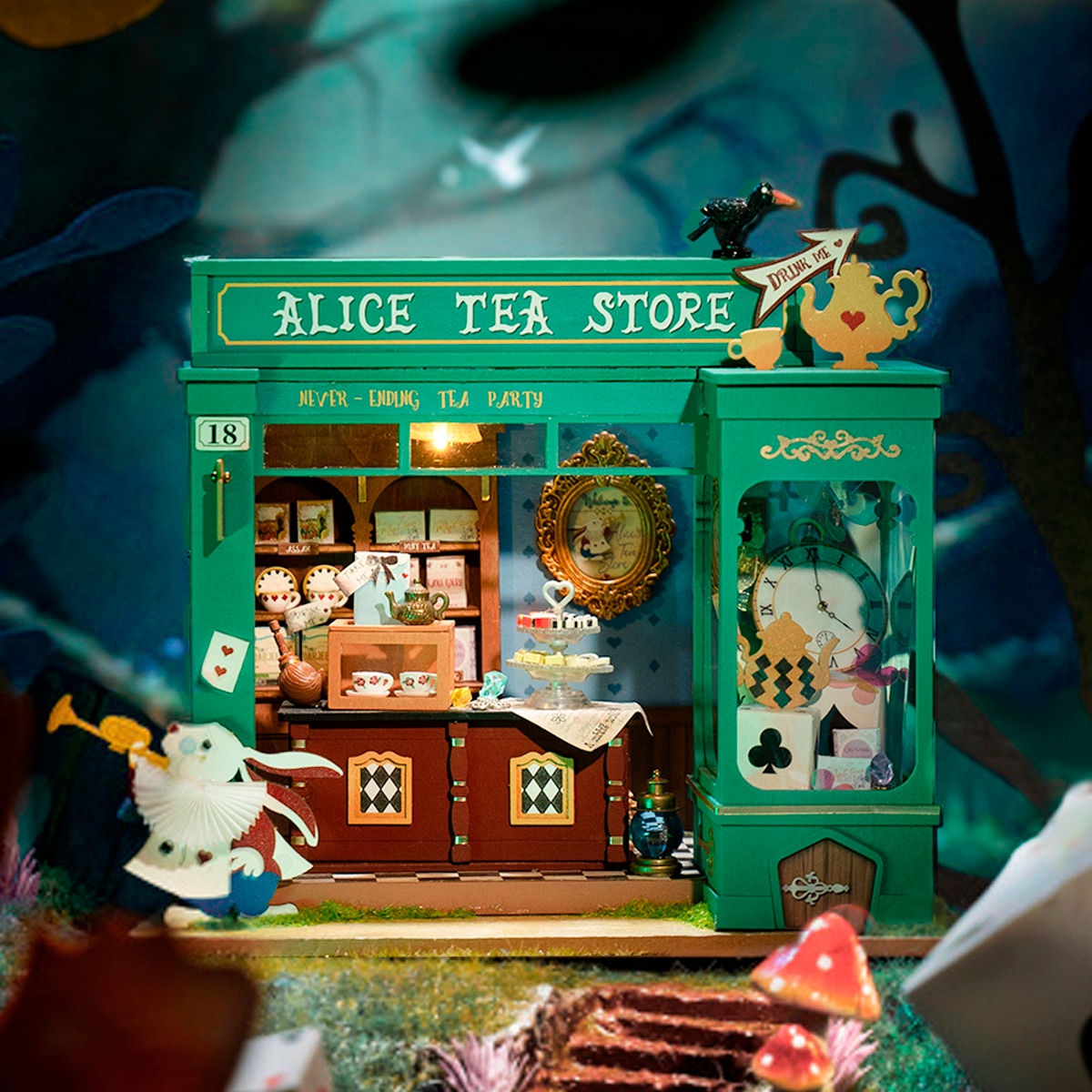 Maqueta de casa em miniatura Rolife Alice'S Tea Store 6