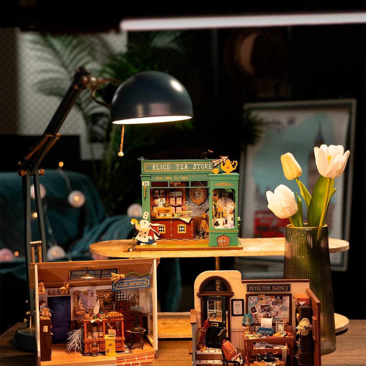 Maqueta de casa em miniatura Rolife Alice'S Tea Store 8