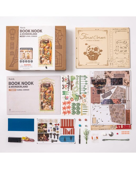 Maqueta de suporte para livros Rolife Floral Corner 4