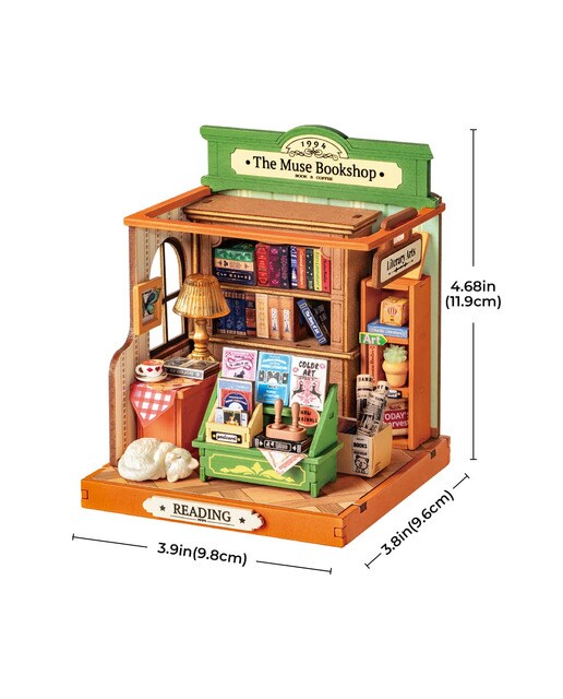 Maqueta de casa em miniatura Rolife The Muse Bookshop 4