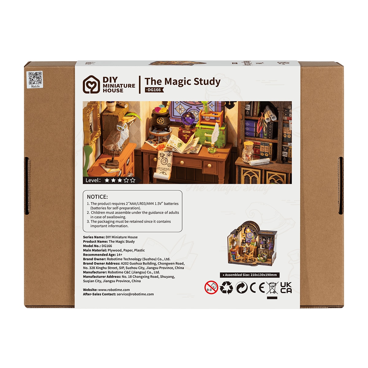Maqueta de casa em miniatura Rolife The Magic Study 14