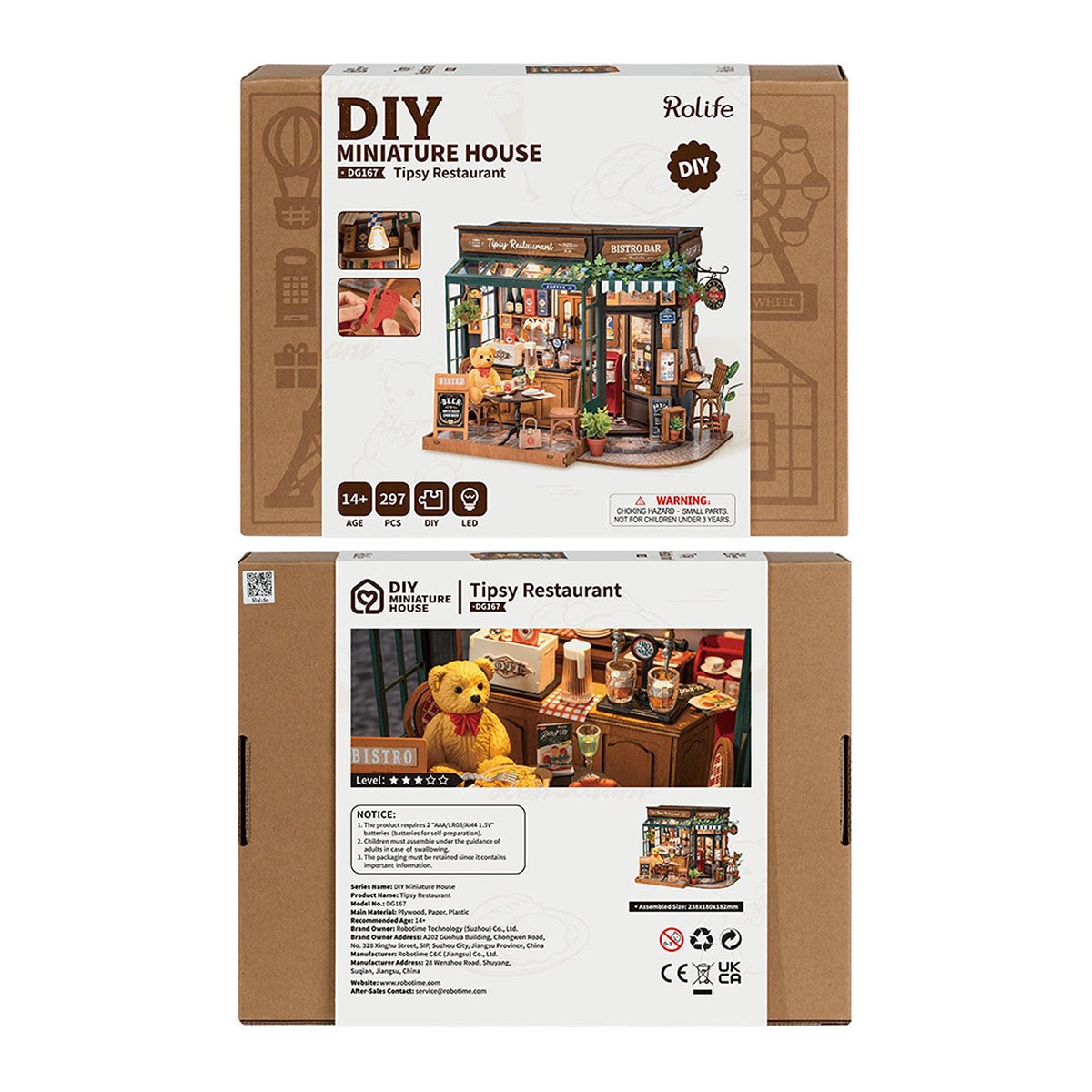 Maqueta de casa em miniatura Rolife Tipsy Restaurant 5
