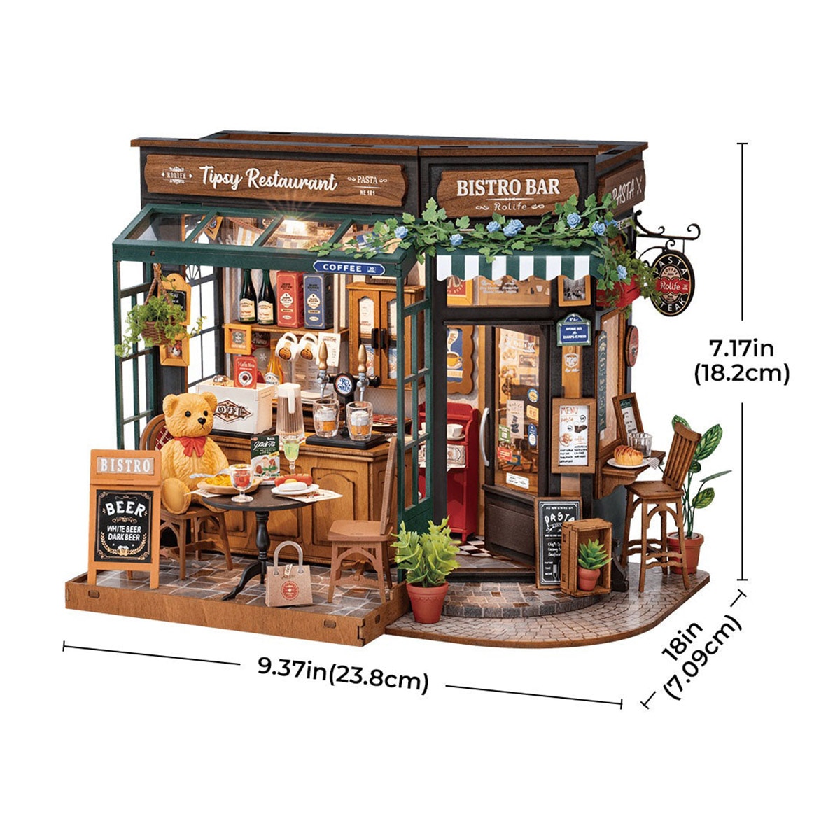 Maqueta de casa em miniatura Rolife Tipsy Restaurant 6