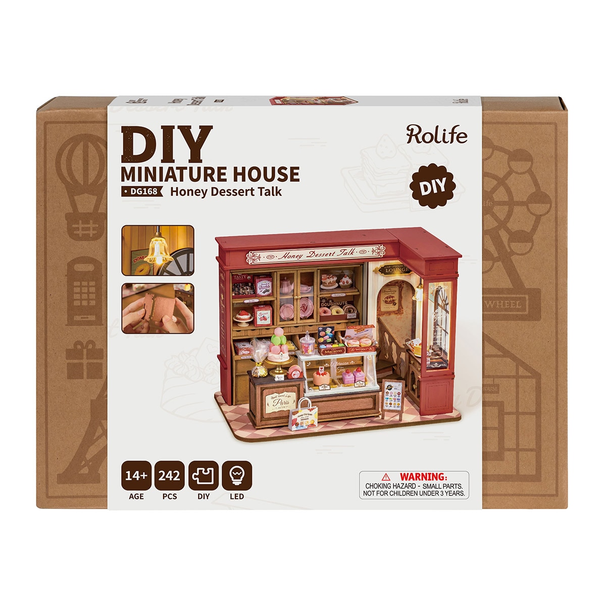 Maqueta de casa em miniatura Rolife Honey Dessert Talk 8