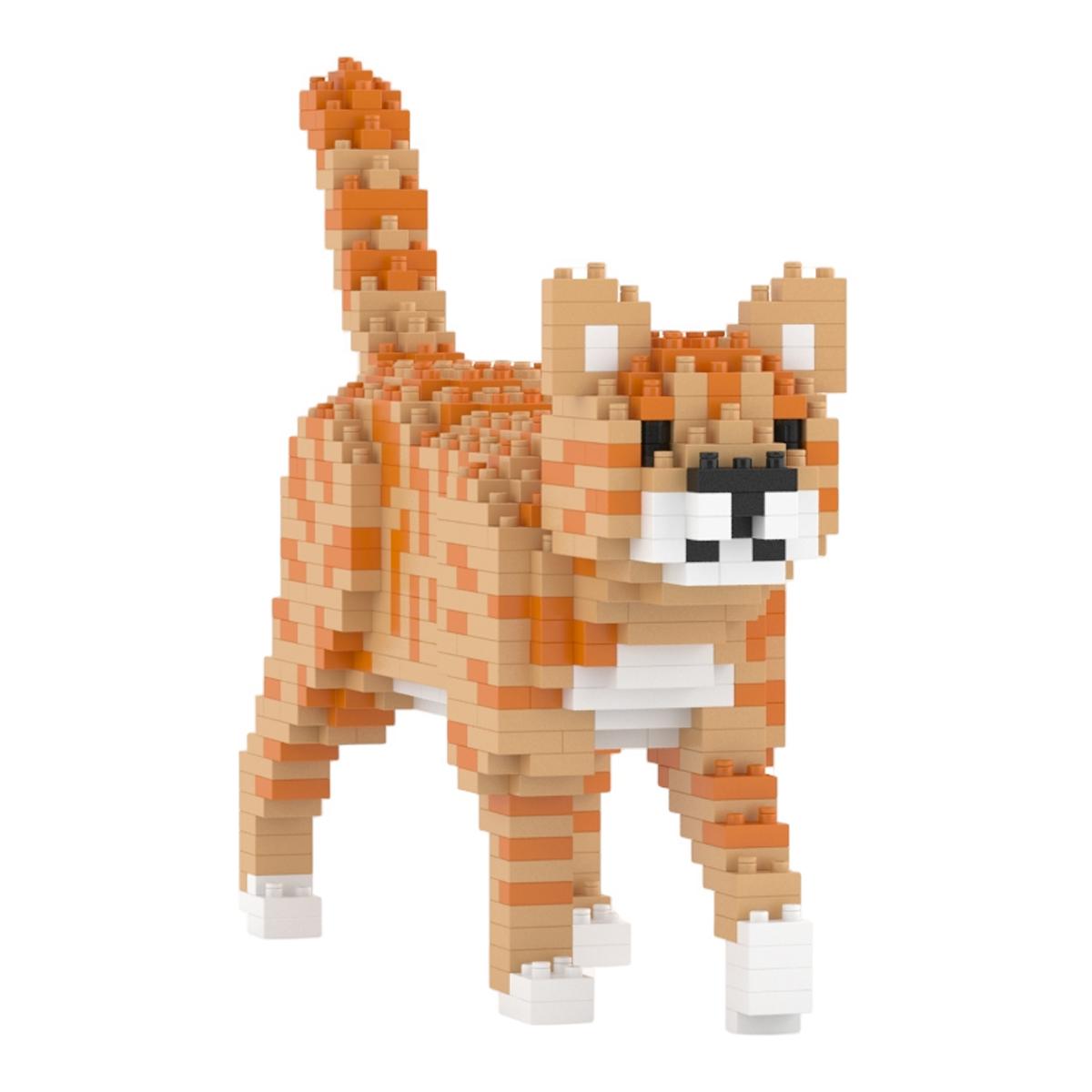Blocos de construção Jekca Orange Tabby Cat Mini 01S 2