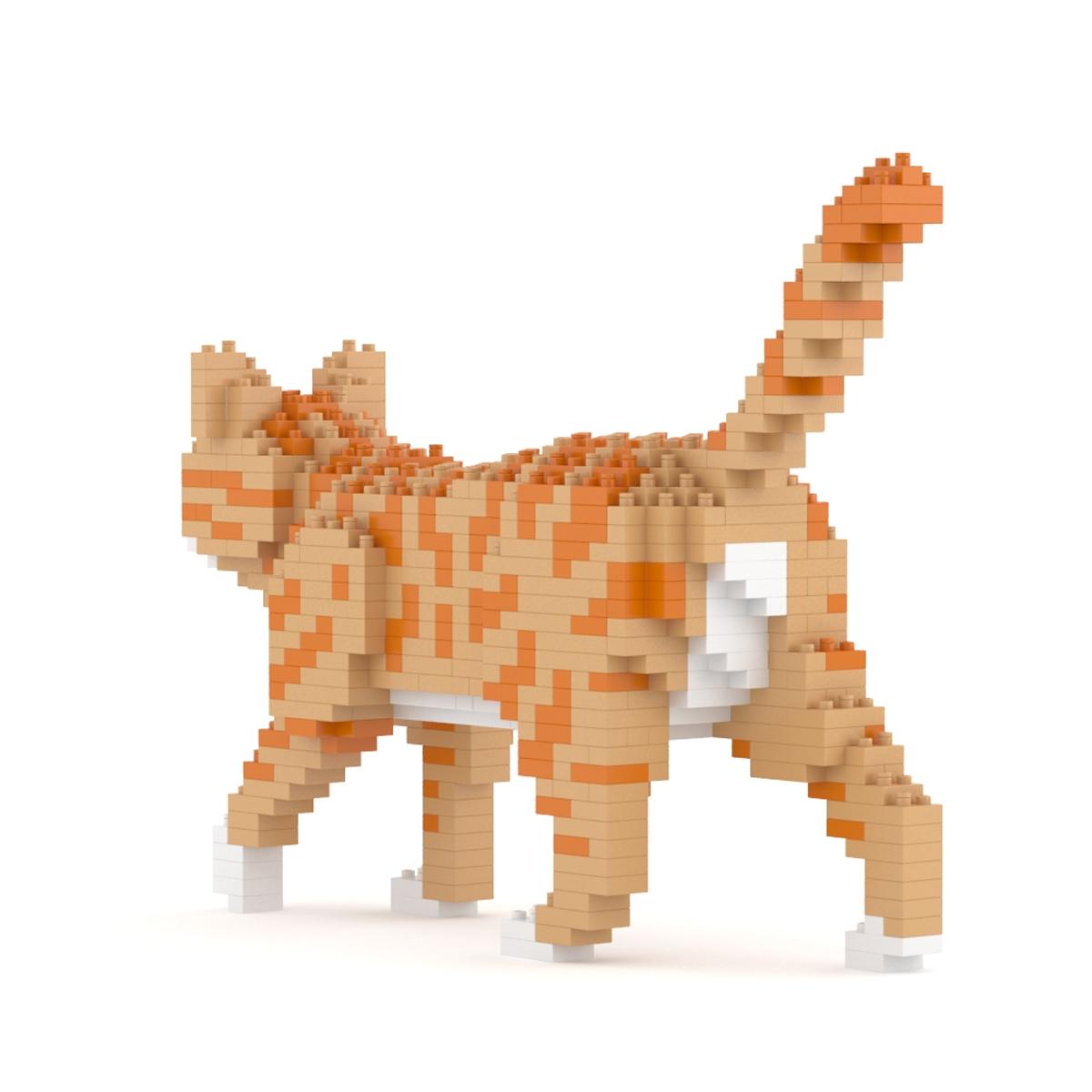 Blocos de construção Jekca Orange Tabby Cat Mini 01S 3