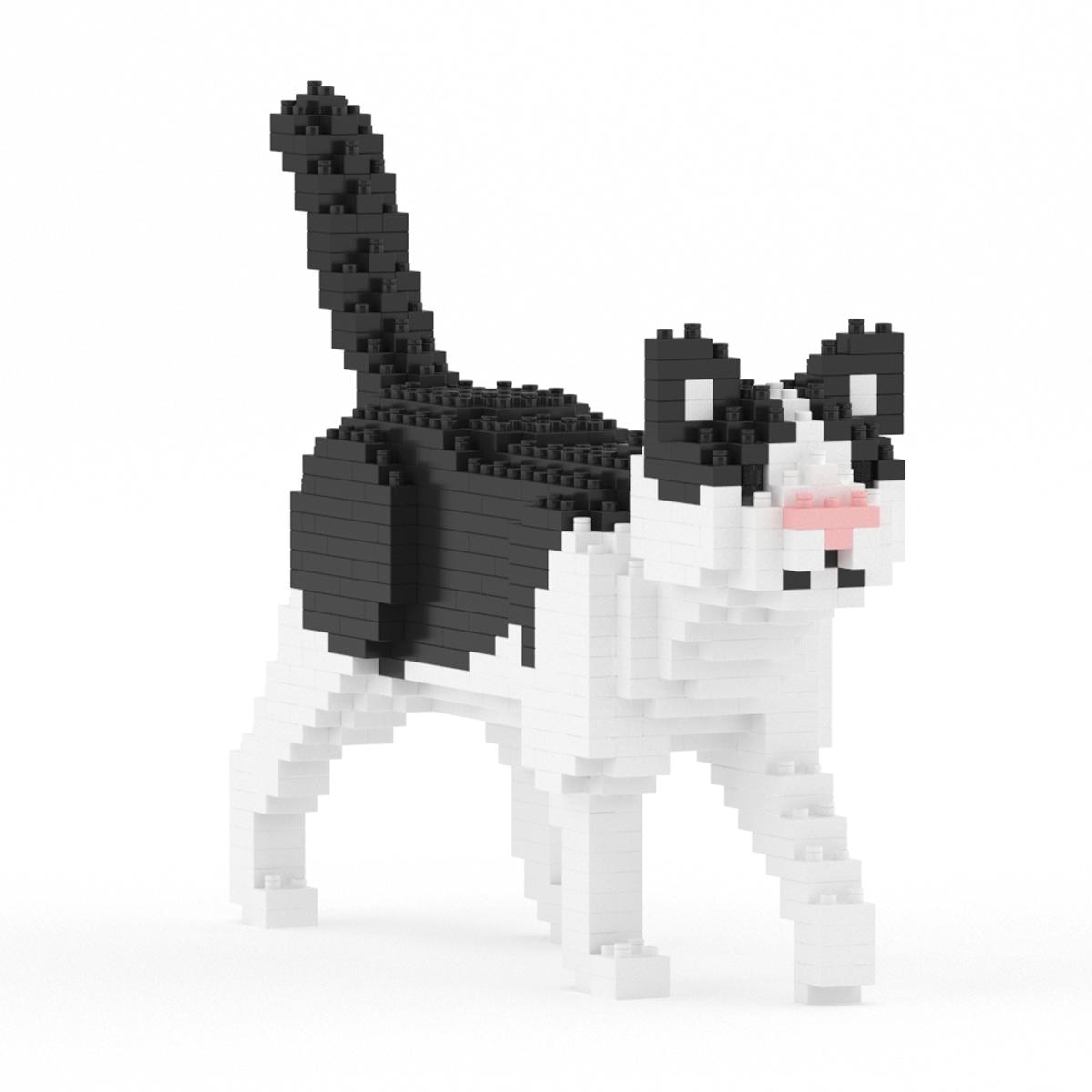 Blocos de construção Jekca Black and White Cat Mini 01S 2