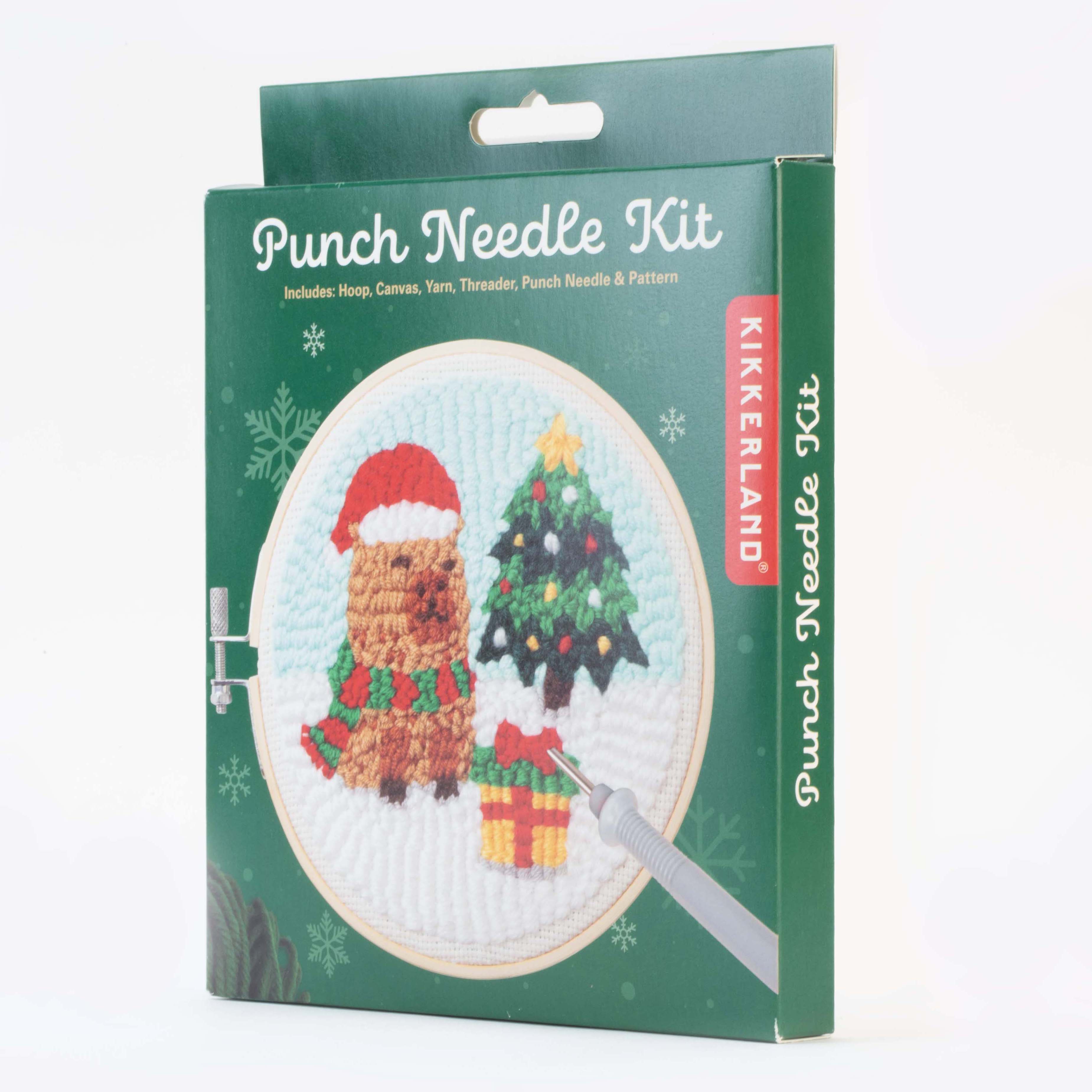 Set de costura punch needle capibara de Kikkerland 3