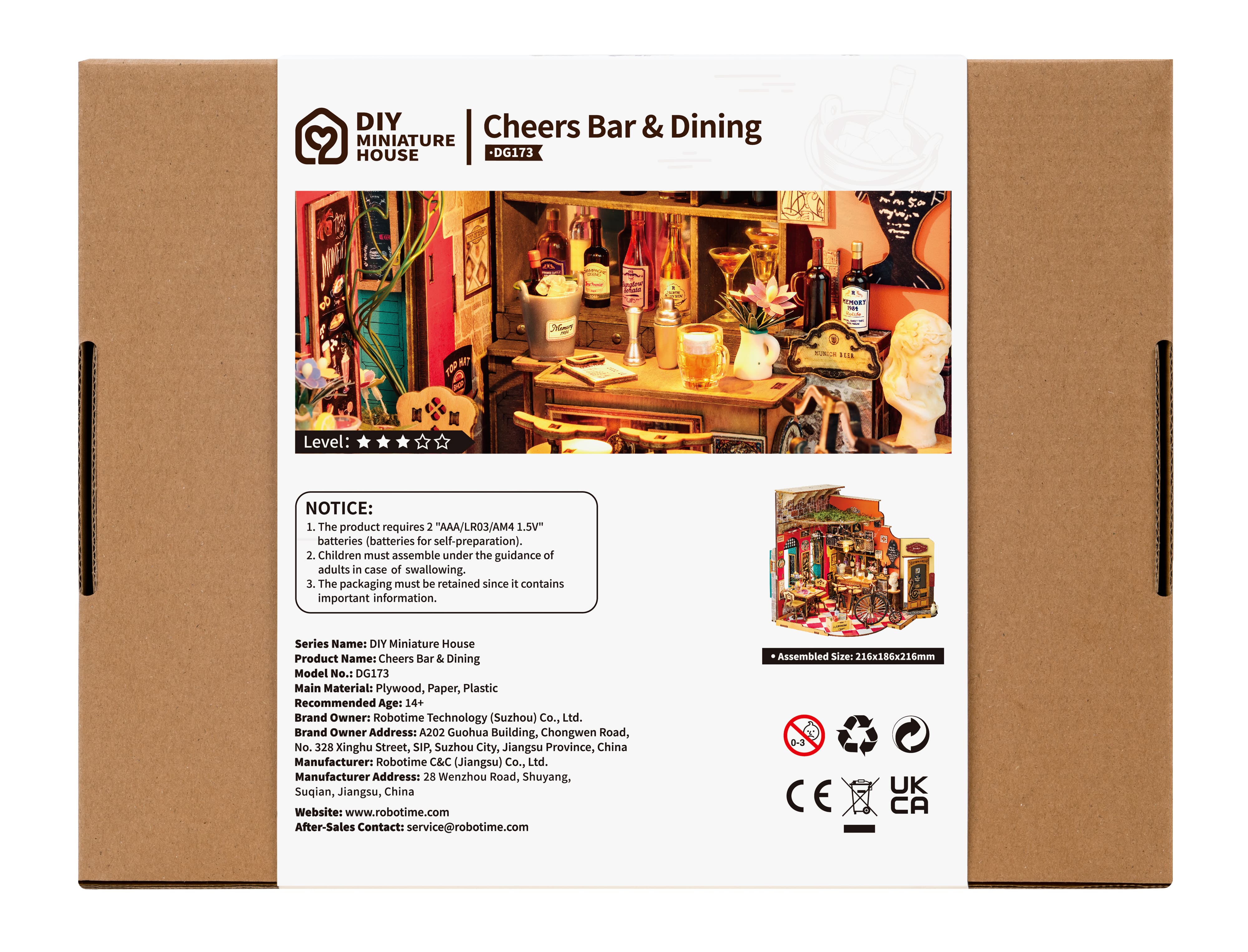 Modelo de Madeira Rolife Cheers Cheers Bar & Dining 11