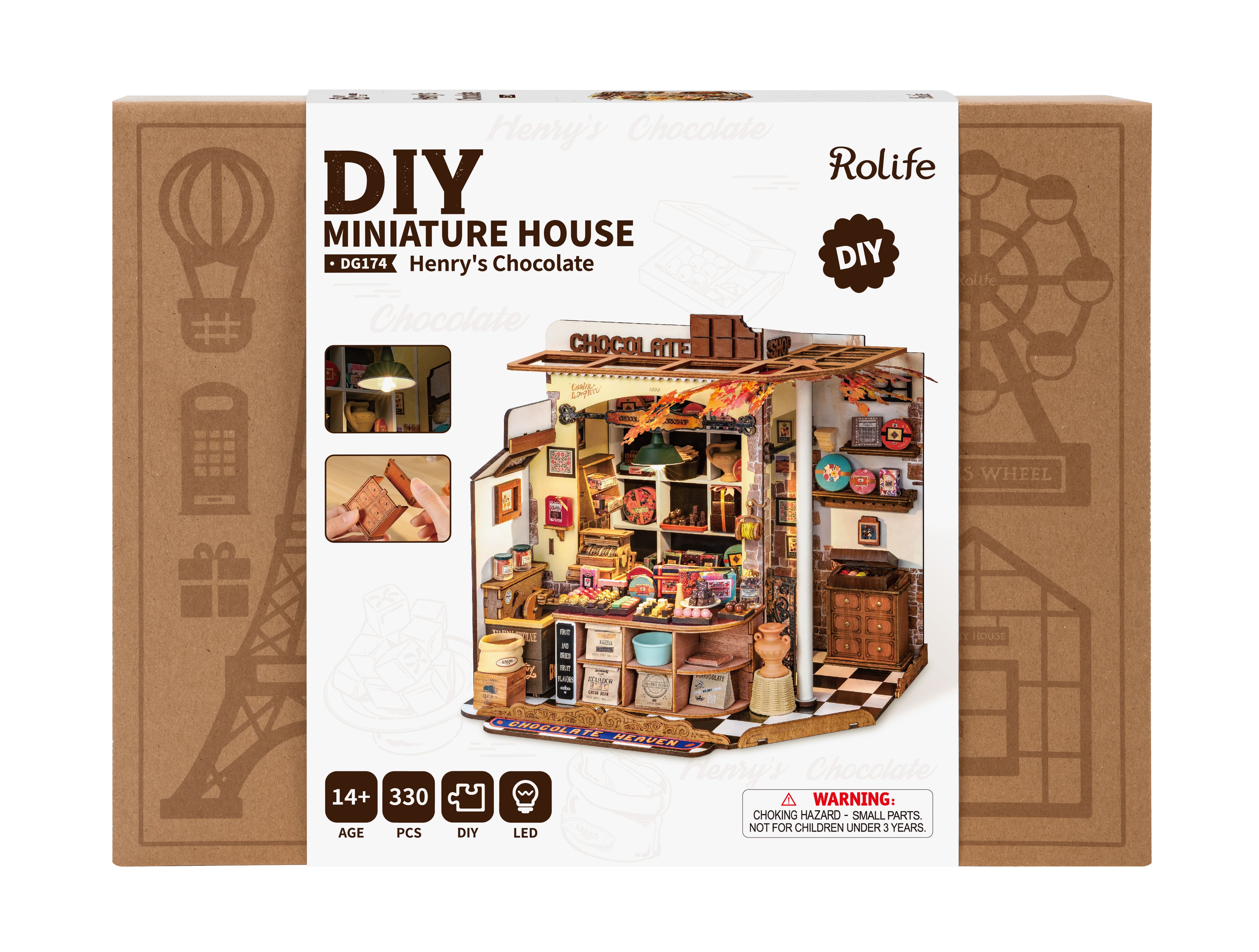 Modelo de Madeira de Chocolate de Rolife Henry 8