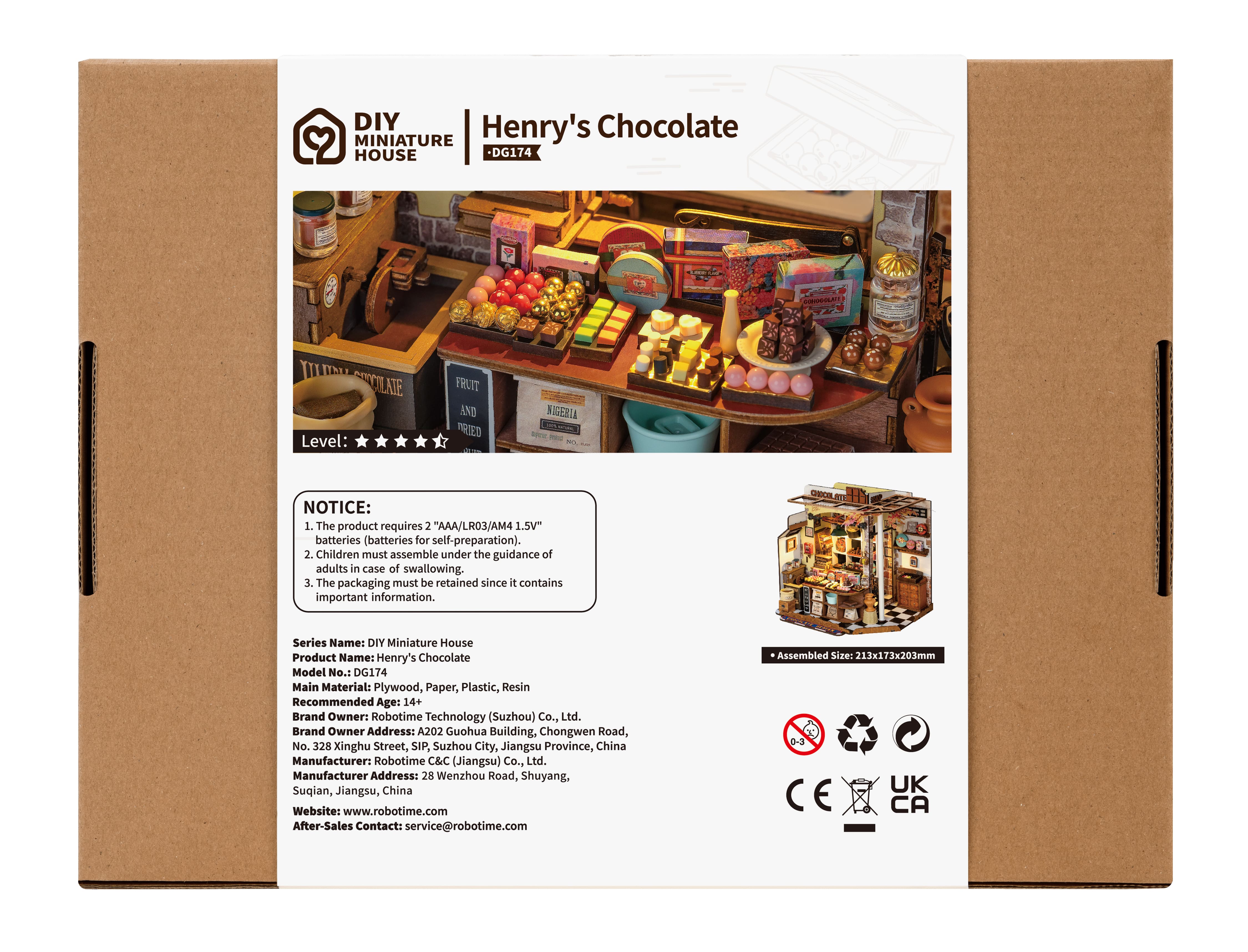Modelo de Madeira de Chocolate de Rolife Henry 10
