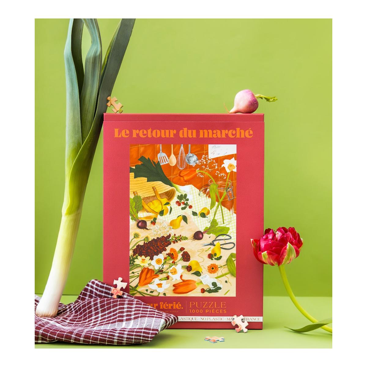 Puzzle 1000 piezas Jour férié Le retour du marché 3
