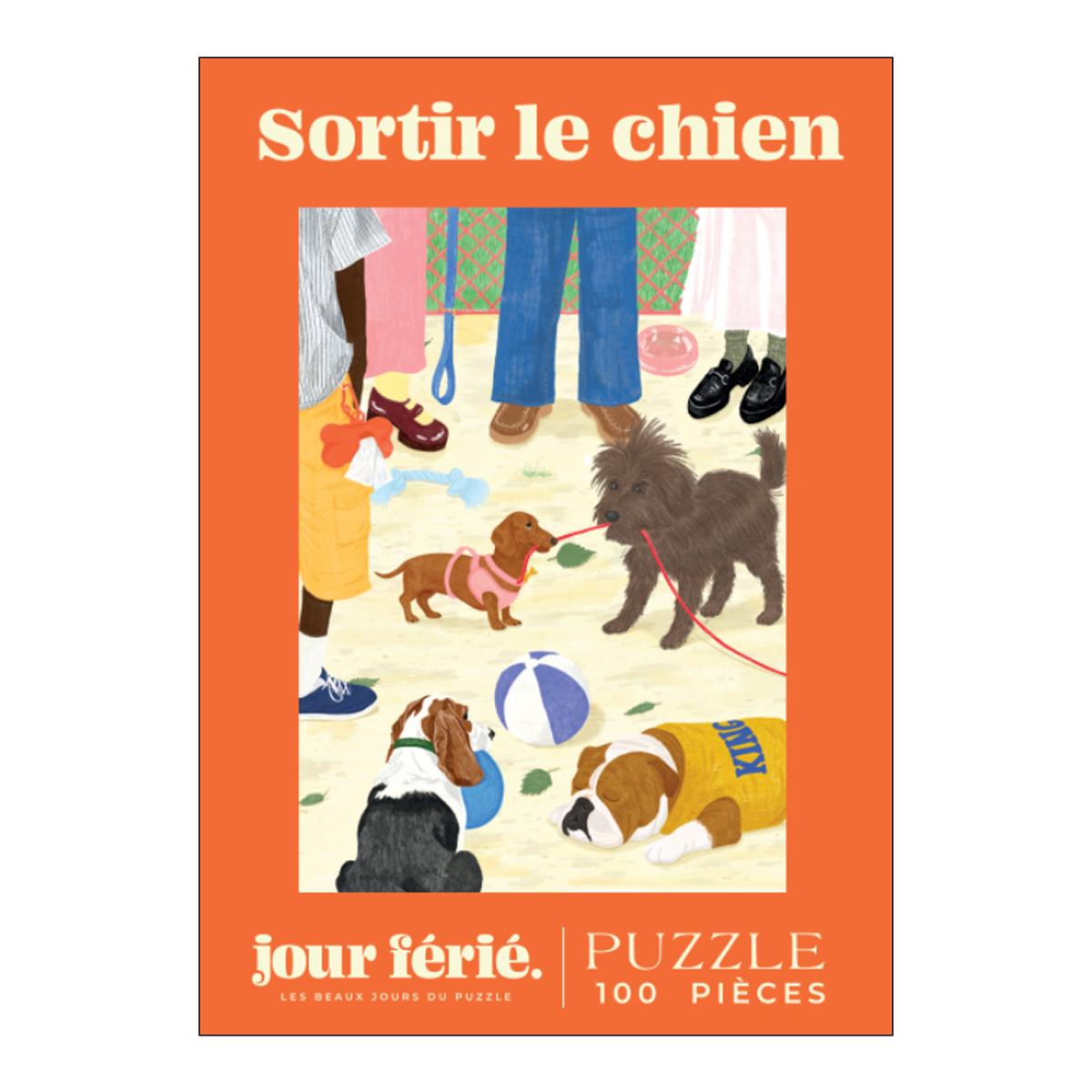 Imagen 0 de Mini puzzle 100 piezas Jour férié Sortir le chien