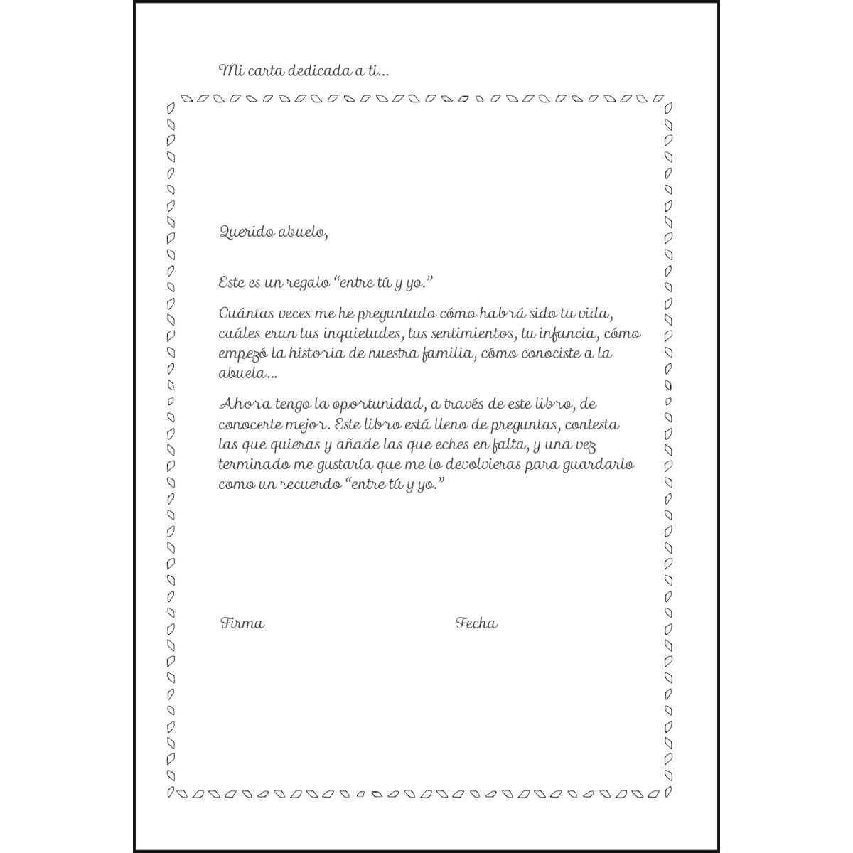Livro Cuéntame tu Vida Querido abuelo, entre tú y yo 2